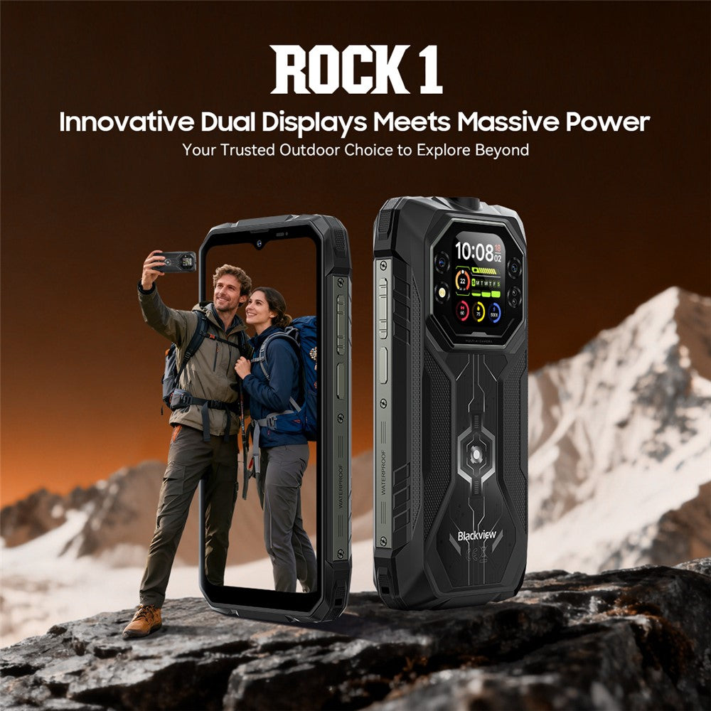 BLACKVIEW ROCK 1 AI Rugged Smartphone 6.56 Inch Screen Android 16 4G Cellphone with 15000mAh Battery, 8GB+16GB