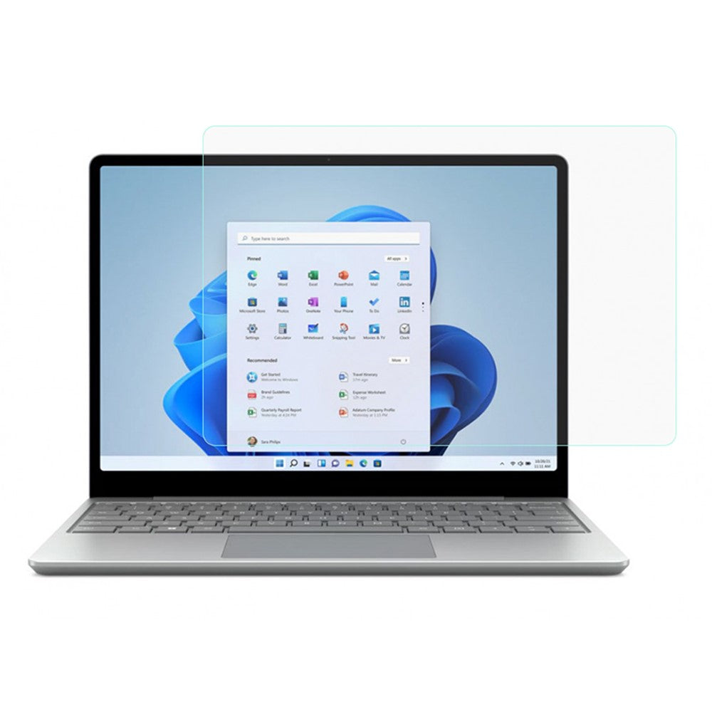 For Microsoft Surface Laptop Go 2 12.4 inch 0.3mm Arc Edge Full Screen Protector Anti-explosion HD Clear Tempered Glass Film