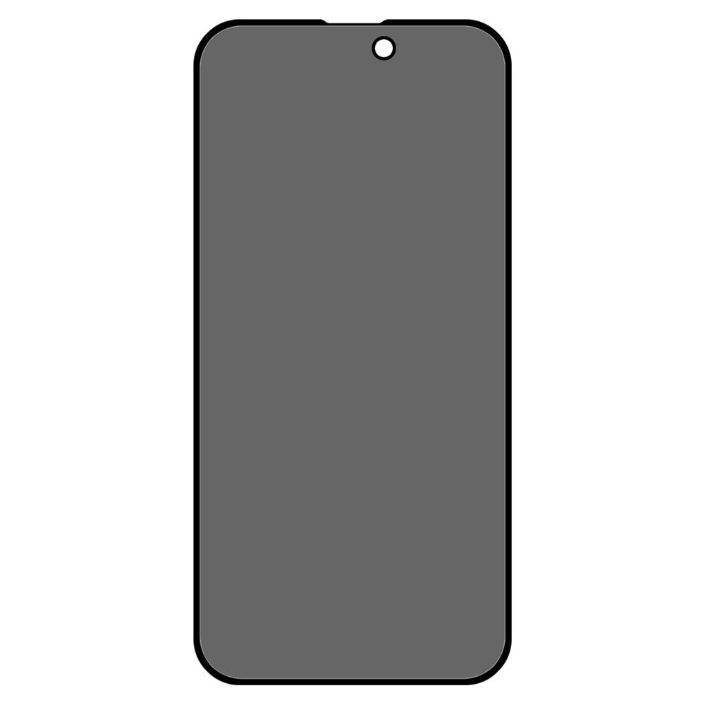 For iPhone 16 Pro Max Tempered Glass Screen Protector Full Coverage Anti-Spy Silk Printing Screen Film