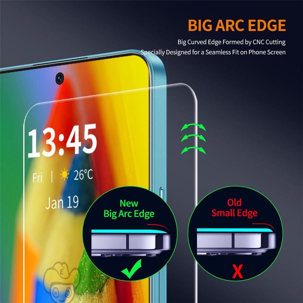 ENKAY HAT PRINCE For OnePlus Nord 4   2Pcs Screen Protector 9H Hardness High Aluminum-Silicon Glass Film