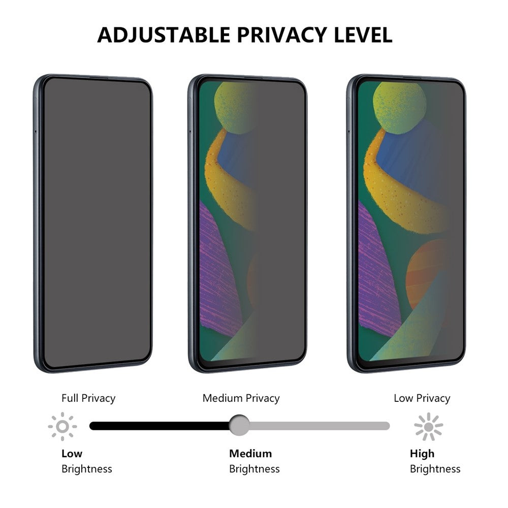 For Xiaomi Redmi Turbo 4 5G Anti-Peep Full Cover Screen Protector Silk Printing Tempered Glass Film