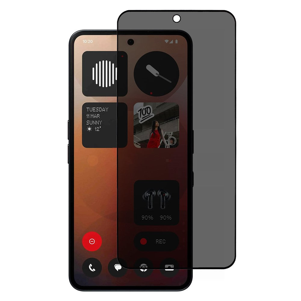 For Nothing Phone (3a) Pro  /  (3a) Anti-Peep Full Covering Screen Protector Silk Printing Tempered Glass Film