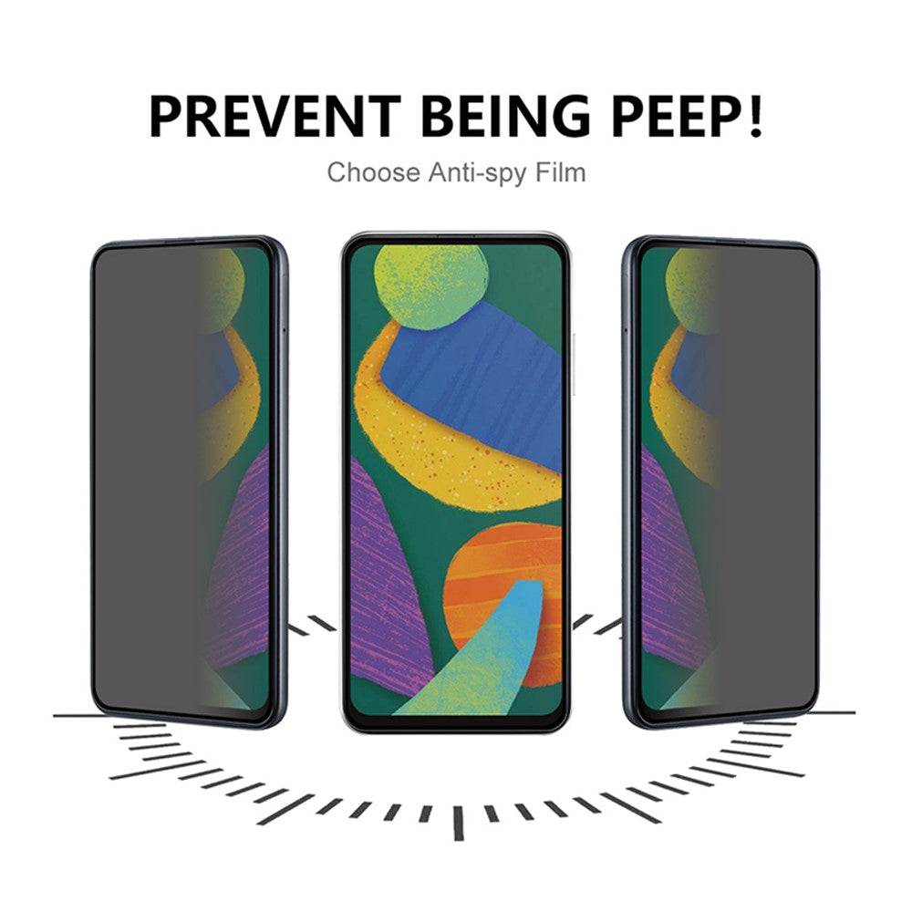 For Xiaomi Redmi A5 4G (171.7mm) / Poco C71 4G Anti-Peep Full Covering Screen Protector Silk Printing Tempered Glass Film