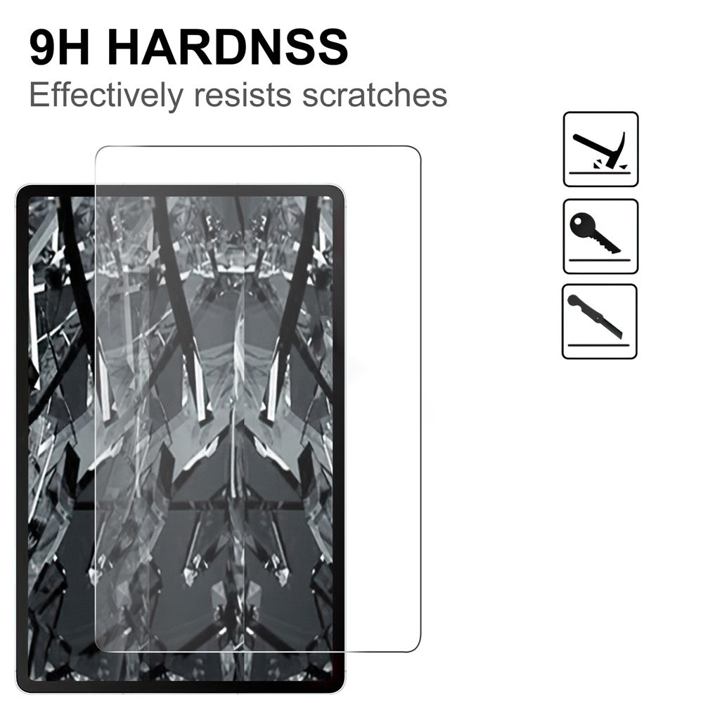 For Samsung Galaxy Tab S10 FE+ Tempered Glass Screen Protector 2.5D Straight Edge Full Screen Film Full Glue