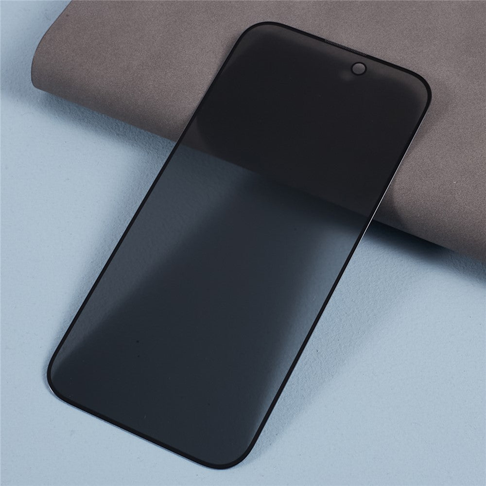 For iPhone 17 Pro Anti-Peep Tempered Glass Full Covering Silk Printing Screen Protector