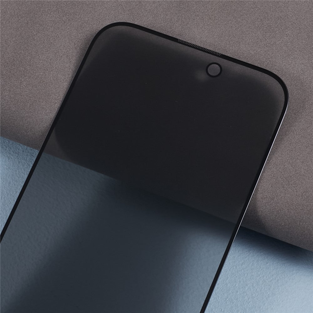For iPhone 17 Pro Anti-Peep Tempered Glass Full Covering Silk Printing Screen Protector