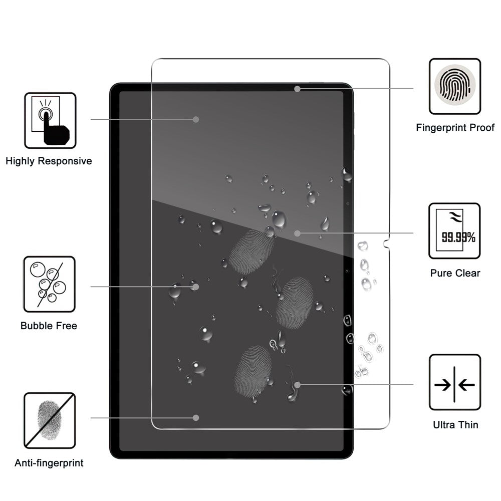 For Oppo Pad SE / OnePlus Pad Lite Tempered Glass Screen Protector 2.5D Straight Edge Full Screen Film Full Glue