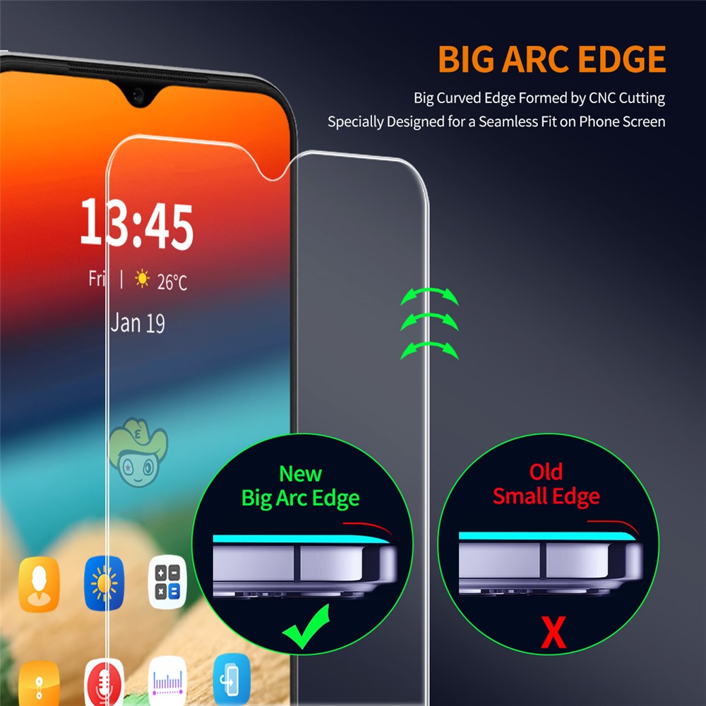 ENKAY HAT PRINCE For Samsung Galaxy A17 5G / A17 4G / A26 5G / A16 5G / A16 4G 2Pcs Screen Protector   9H Clear High Aluminum-Silicon Glass Film