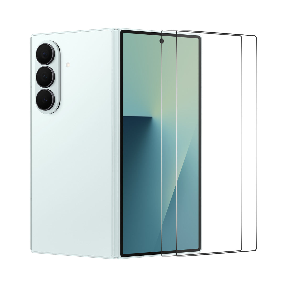 ENKAY HAT PRINCE For Samsung Galaxy Z Fold7 5G 2Pcs Screen Protector   9H Clear High Aluminum-Silicon Glass Film