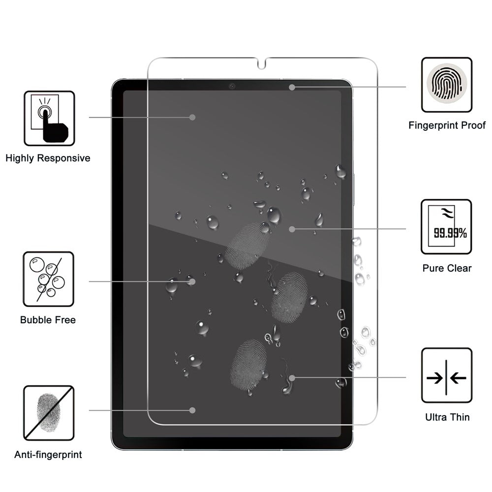 For Samsung Galaxy Tab A11 / A9 Tempered Glass Screen Protector 2.5D Straight Edge Screen Film