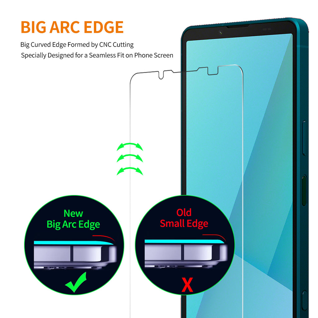 ENKAY HAT PRINCE For Sony Xperia 10 VII 2Pcs Screen Protector   9H Clear High Aluminum-Silicon Glass Film