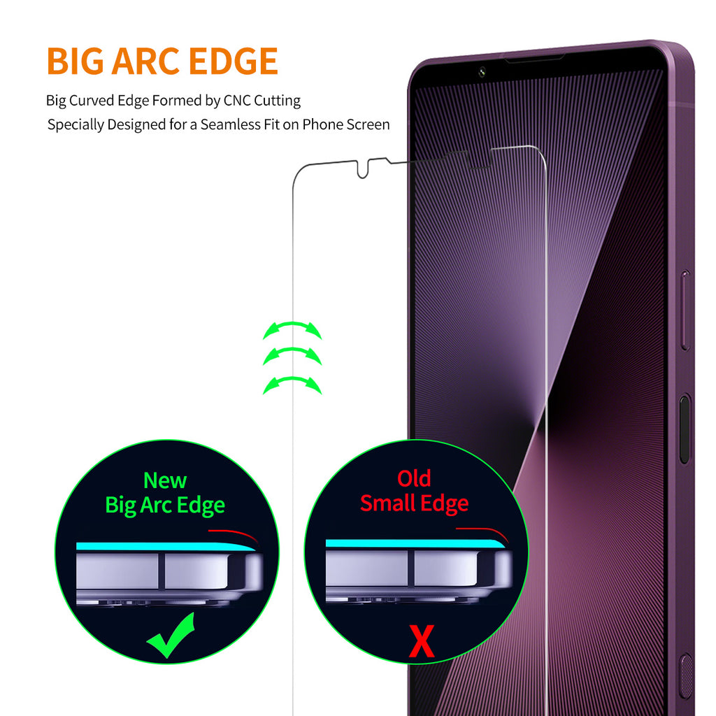 ENKAY HAT PRINCE For Sony Xperia 1 VII 2Pcs Screen Protector   9H Clear High Aluminum-Silicon Glass Film