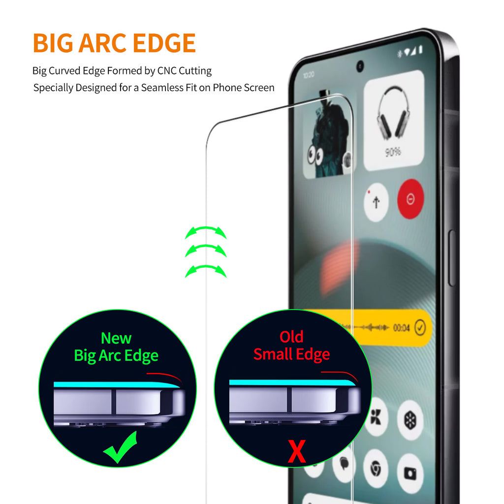 ENKAY HAT PRINCE For Nothing Phone (3a) Lite 5G 2Pcs Screen Protector   9H Clear High Aluminum-Silicon Glass Film