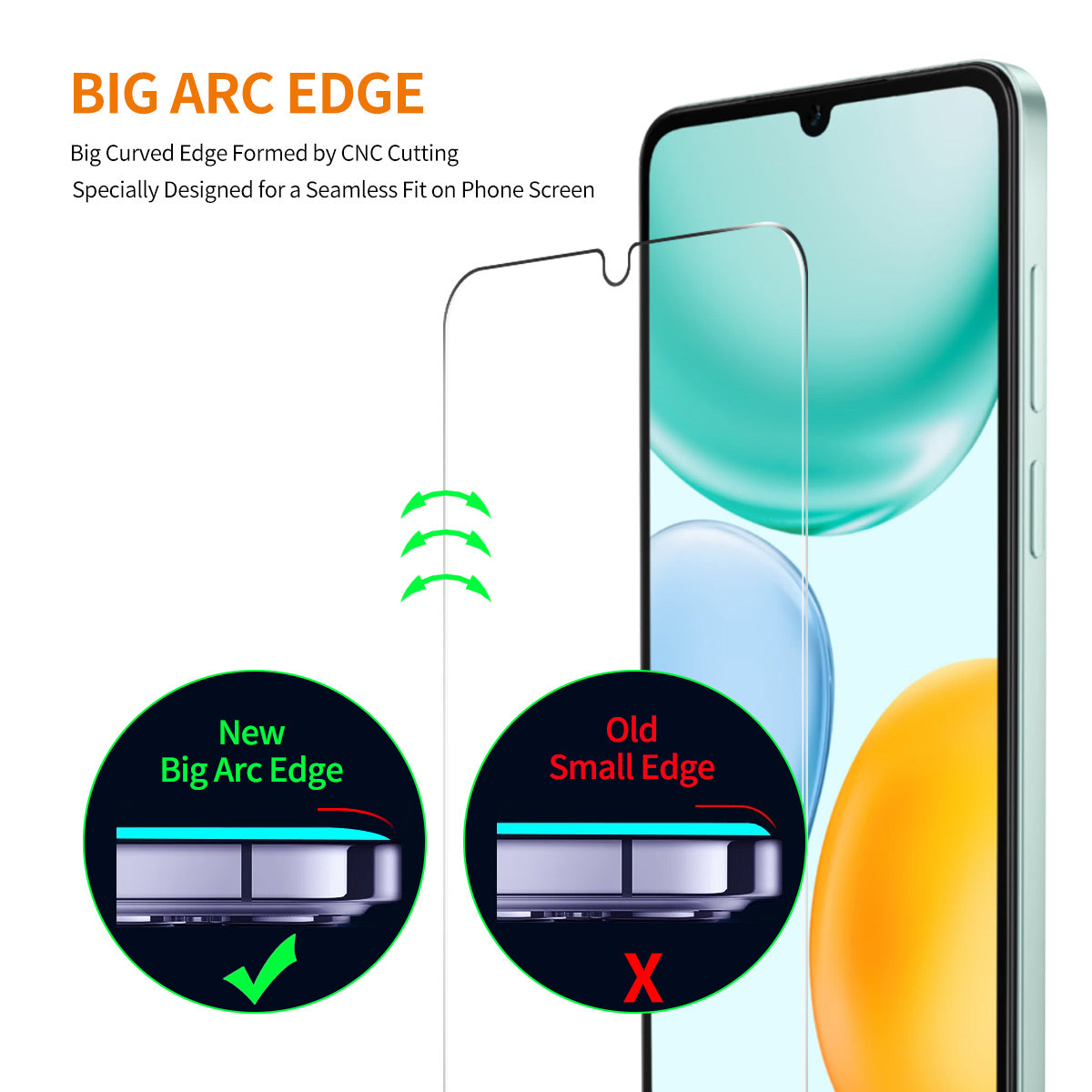 ENKAY HAT PRINCE For Honor X5c 4G / Honor X5c Plus 4G 2Pcs Screen Protector   9H Clear High Aluminum-Silicon Glass Film