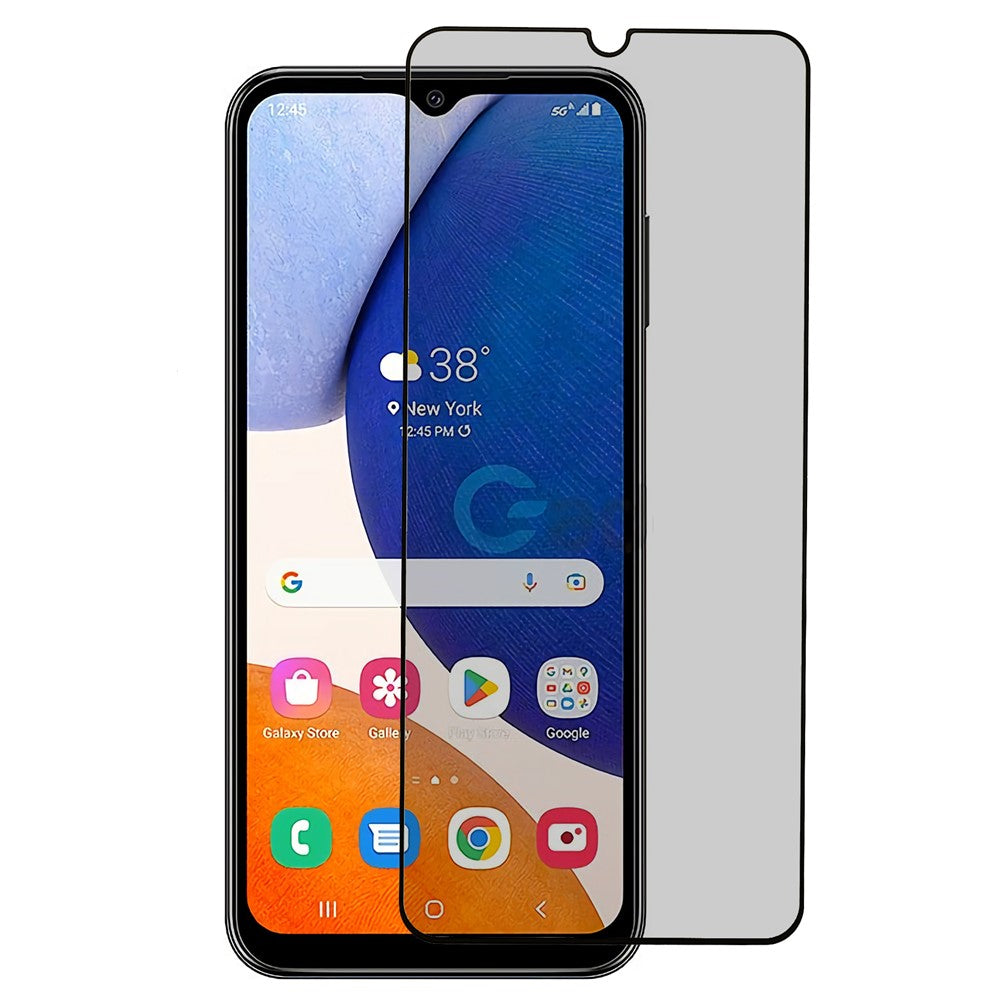 For Samsung Galaxy A14 5G / A14 4G Anti-spy Silk Printing Anti-explosion Screen Protector Complete Covering Side Glue Tempered Glass Film