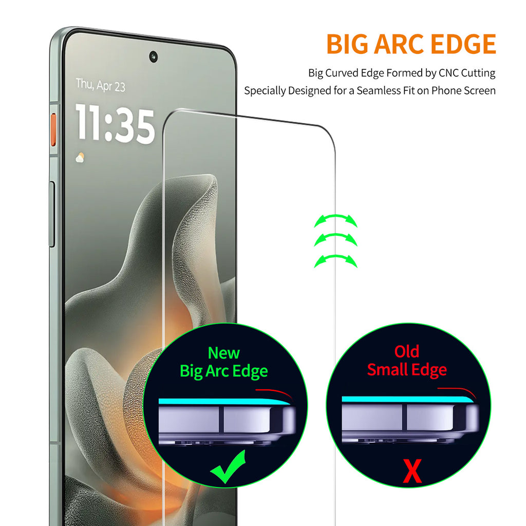 ENKAY HAT PRINCE For Motorola Moto G77 5G 2Pcs Screen Protector   9H Clear Full Glue High Aluminum-Silicon Glass Film (NOT Complete Covering)