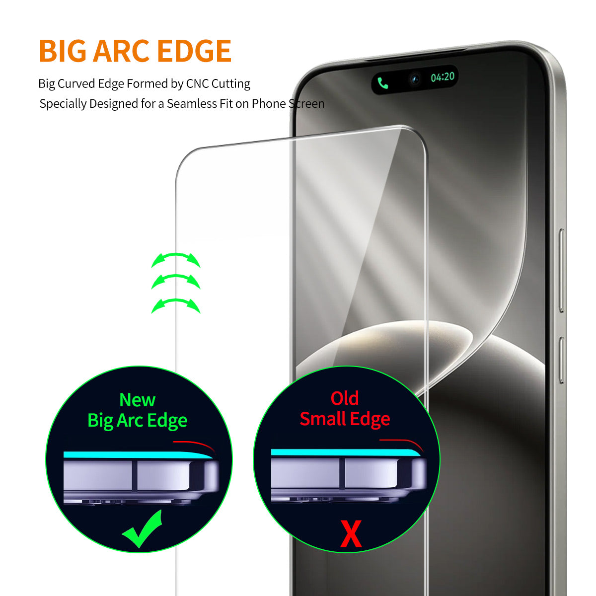 ENKAY HAT PRINCE For TECNO Camon 50 4G   2Pcs Screen Protector 9H Clear Full Glue High Aluminum-Silicon Glass Film (NOT Complete Covering)