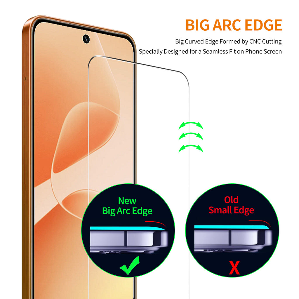 ENKAY HAT PRINCE For Infinix Smart 20 4G   2Pcs Screen Protector 9H Clear Full Glue High Aluminum-Silicon Glass Film (NOT Complete Covering)