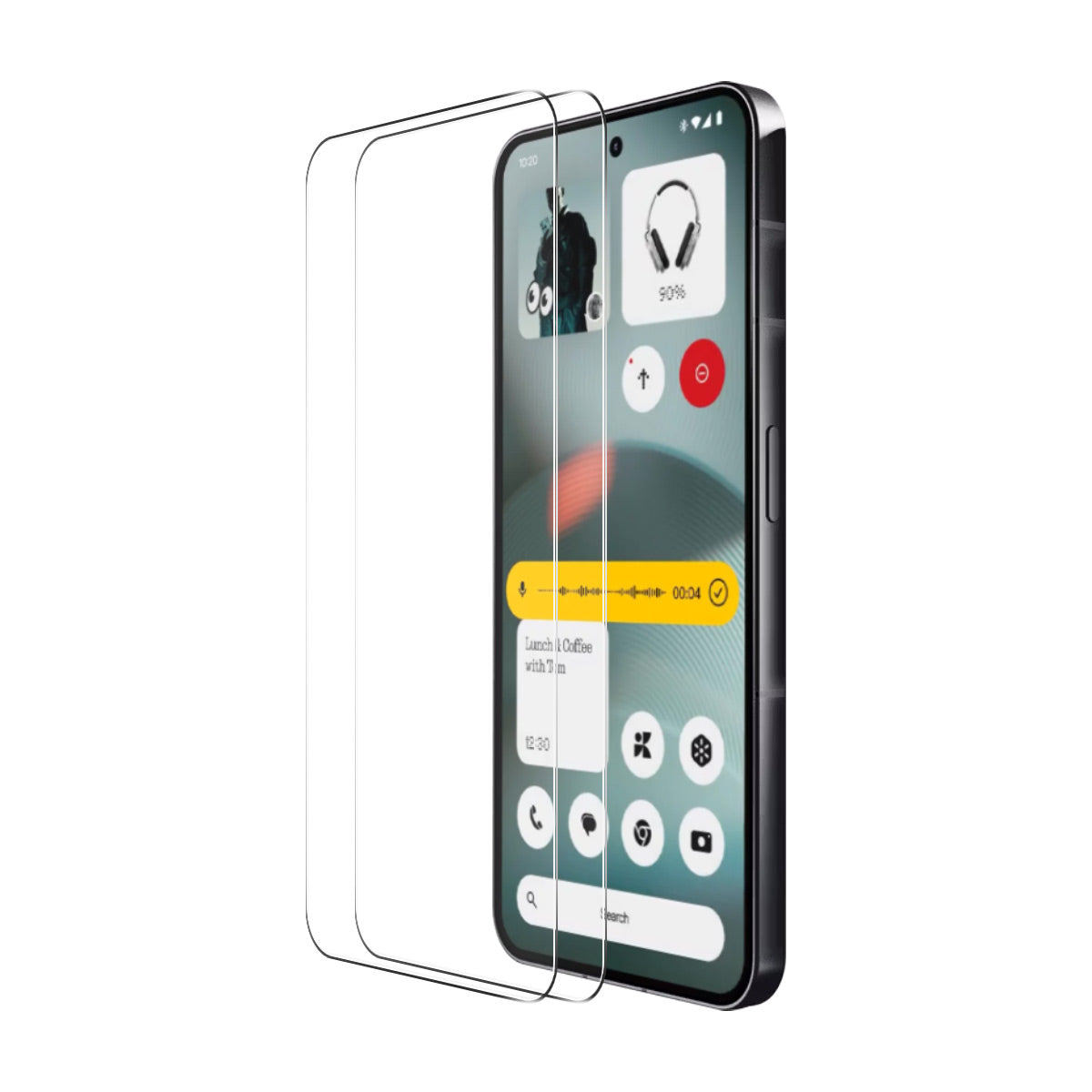 ENKAY HAT PRINCE For Nothing Phone (4a) Pro / Nothing Phone (4a)   2Pcs Screen Protector 9H Clear Full Glue High Aluminum-Silicon Glass Film (NOT Complete Covering)