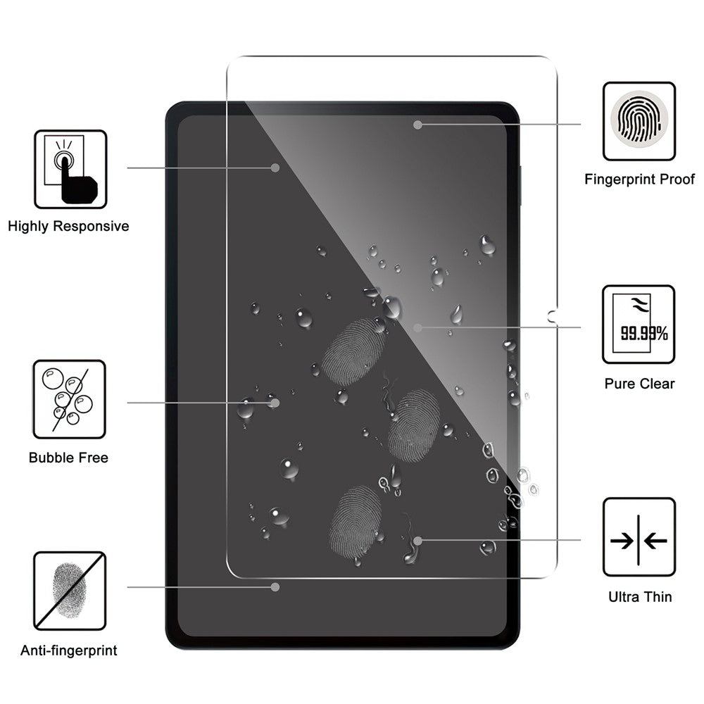 For Xiaomi Pad 6 / Pad 6 Pro Tablet Full Screen Protector 2.5D Straight Edge Tempered Glass Screen Film