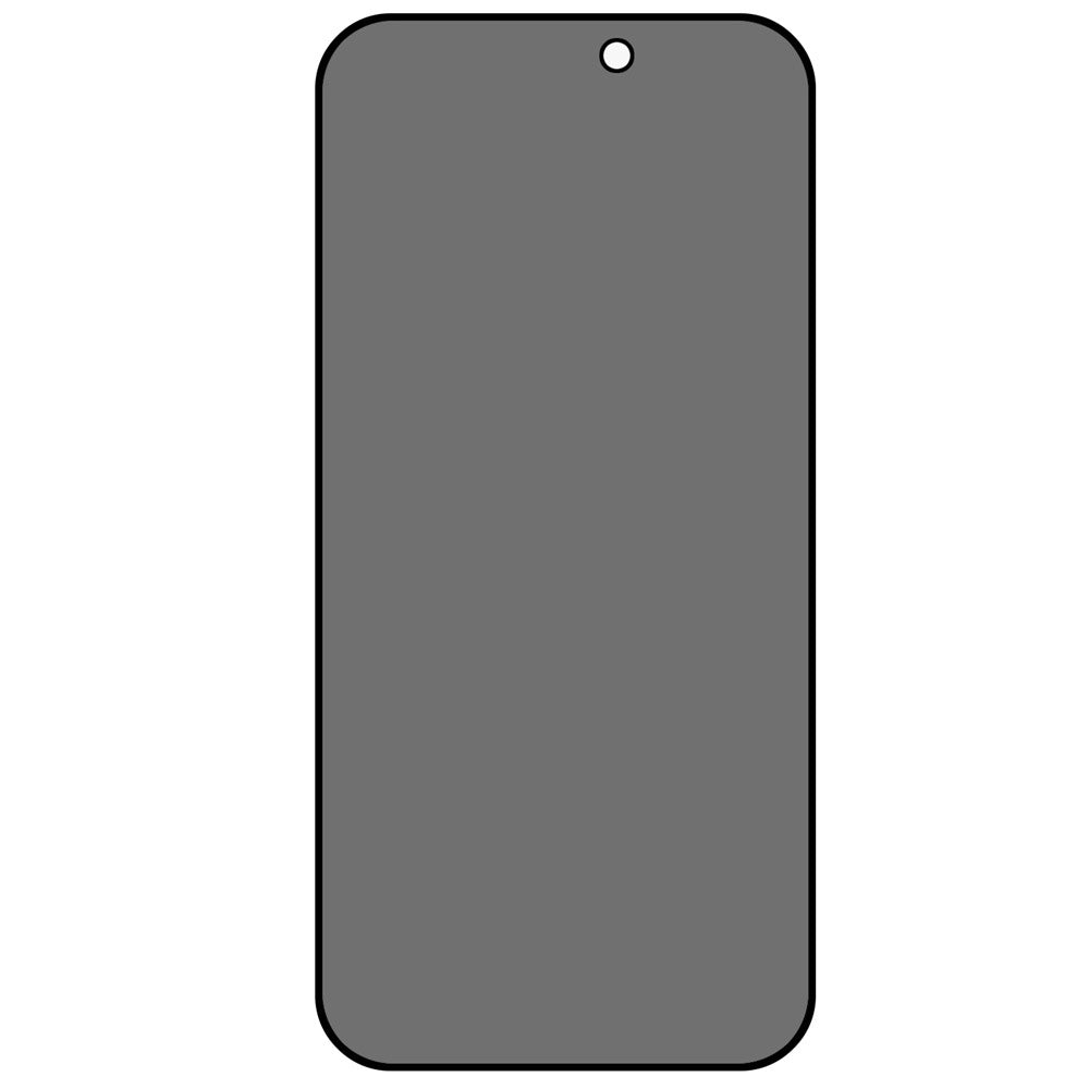 For iPhone 15 Pro Max Anti-Spy Screen Protector Full Coverage Silk Printing Side Glue Tempered Glass Film