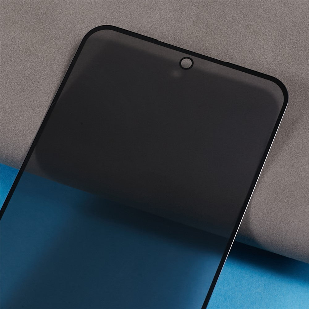 For Samsung Galaxy S23 FE Full Coverage Tempered Glass Film Silk Printing Anti-Spy Screen Protector (Side Glue)