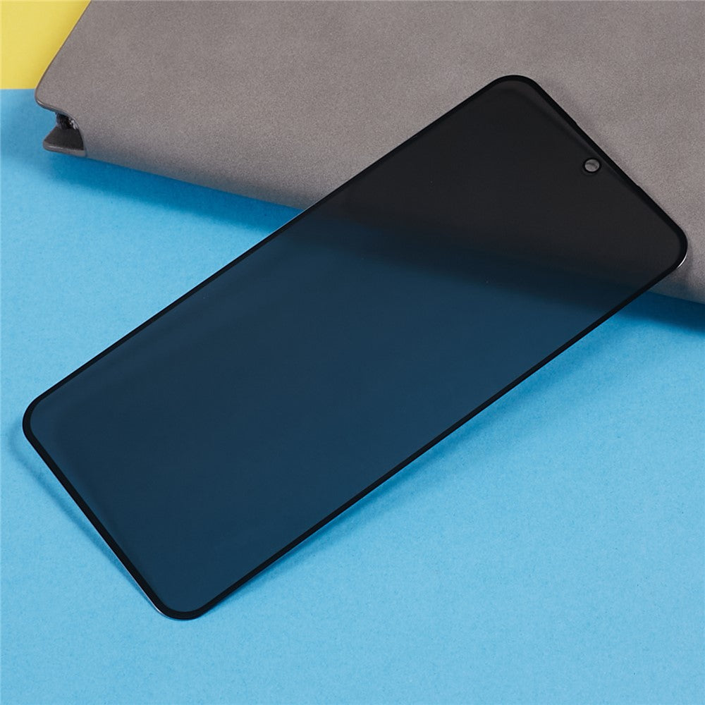 For Samsung Galaxy S23 FE Full Coverage Tempered Glass Film Silk Printing Anti-Spy Screen Protector (Side Glue)