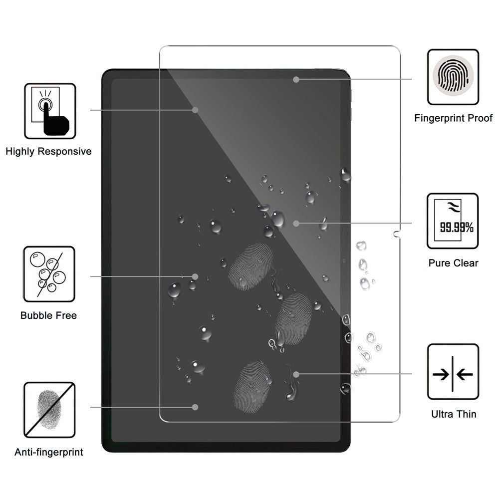 For Lenovo Xiaoxin Pad Pro 12.7 (2025) / Tab P12 2.5D Straight Edge Tablet Screen Protector Ultra Clear Tempered Glass Film