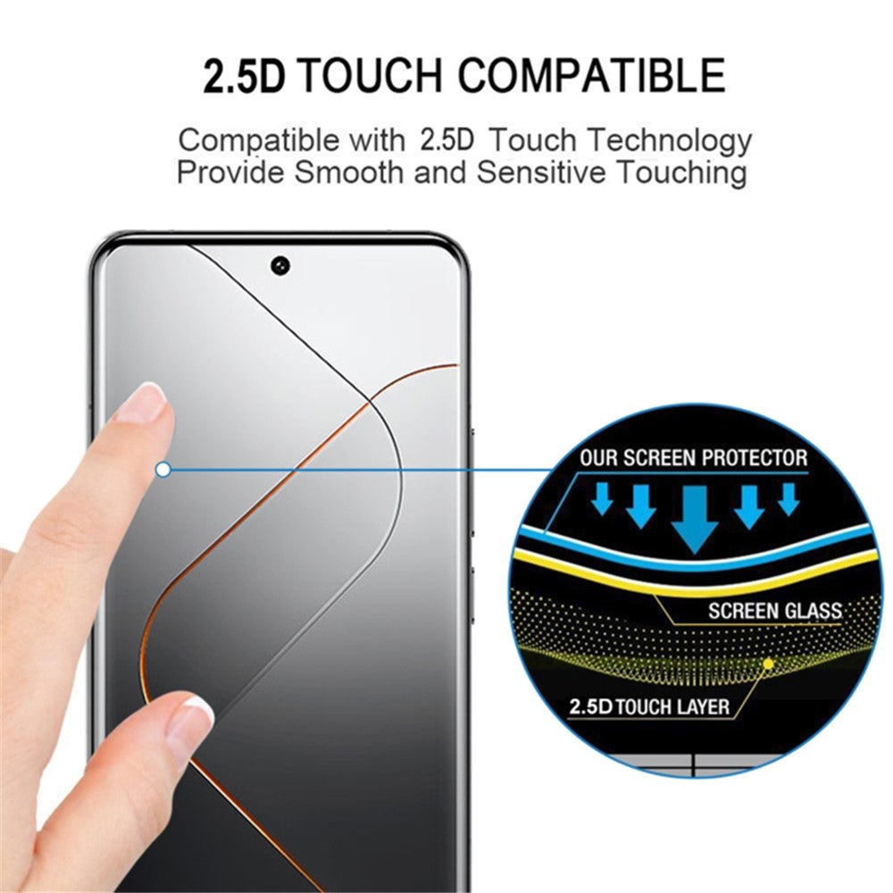 For Xiaomi 14 Pro 3D Curved Screen Protector Side Glue Anti-explosion Tempered Glass Film