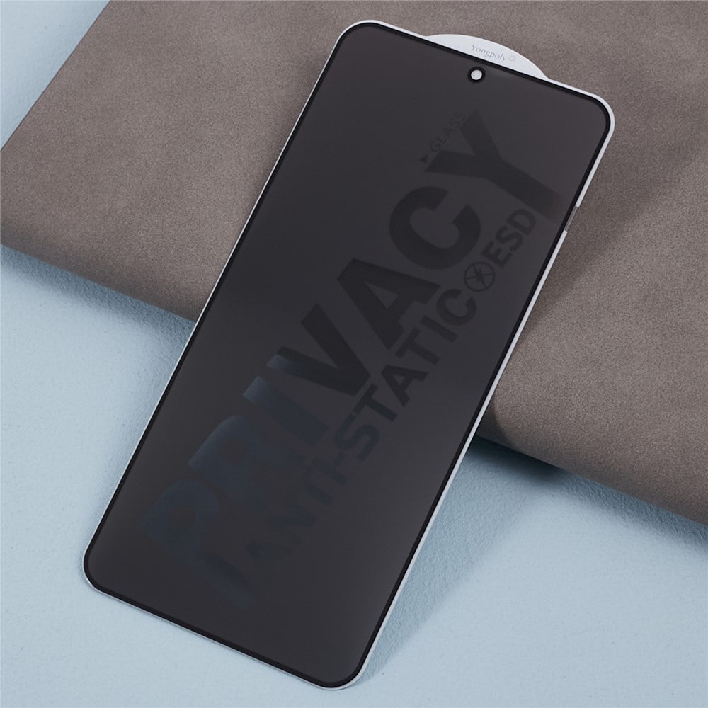 For Samsung Galaxy S24 Anti-Spy Tempered Glass Film Silk Printing Screen Protector (Side Glue)
