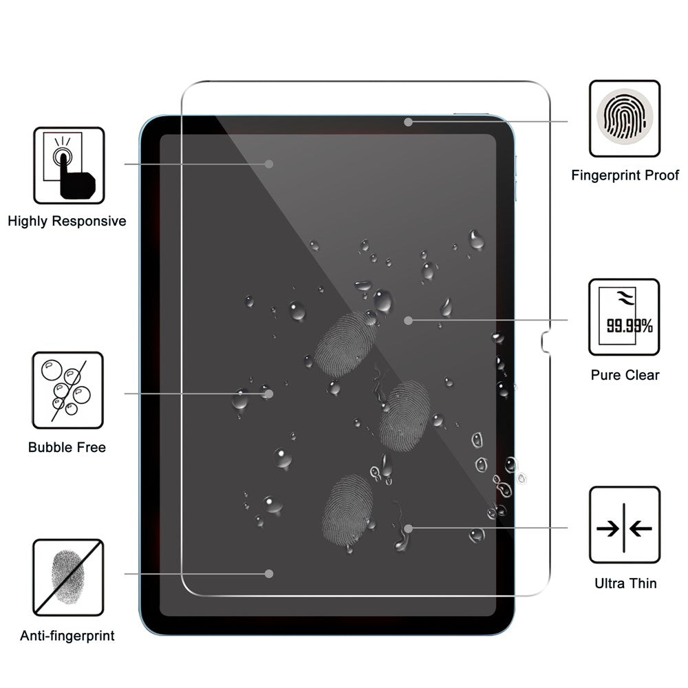For iPad Air 13 (2026) / (2025) / (2024) Tempered Glass Screen Protector 2.5D Straight Edge Full Screen Film Full Glue