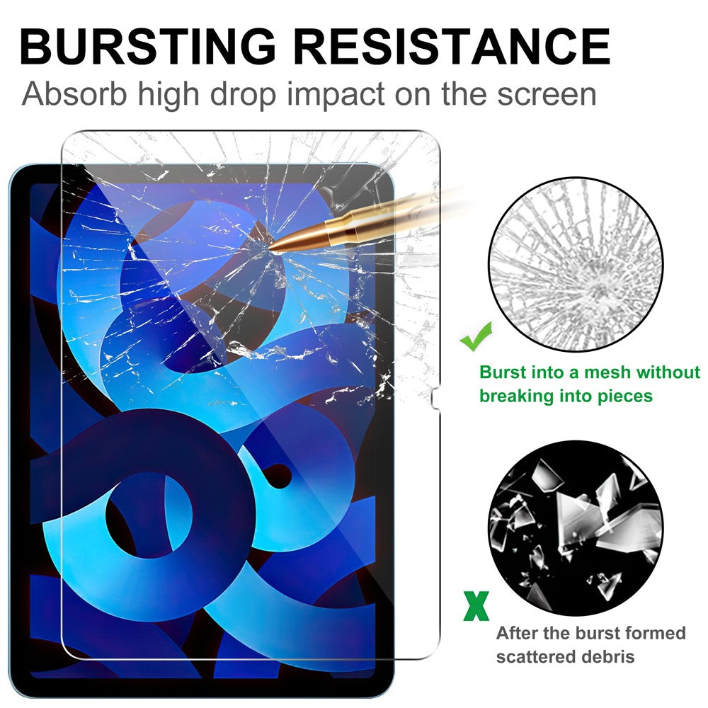 For iPad Air 13 (2026) / (2025) / (2024) Tempered Glass Screen Protector 2.5D Straight Edge Full Screen Film Full Glue