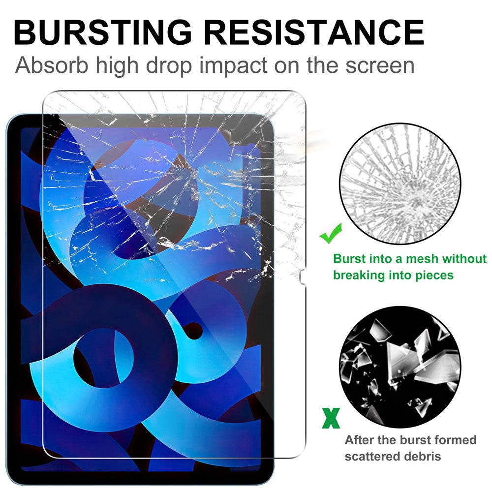 For iPad Air 11 (2026) / (2025) / (2024) Tempered Glass Screen Protector 2.5D Straight Edge Full Screen Film Full Glue