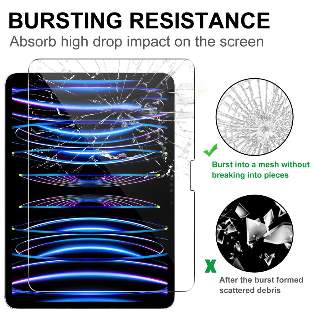 For iPad Pro 11 (2025) / 11 (2024) Tempered Glass Screen Protector 2.5D Straight Edge Full Screen Film Full Glue