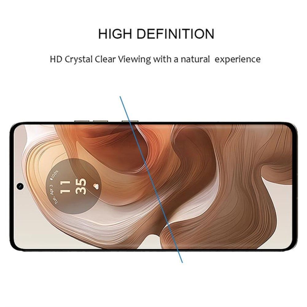 For Motorola Edge 50 Ultra 5G / Moto X50 Ultra 5G Full Coverage Screen Protector 3D Curved Edge Tempered Glass Film Side Glue
