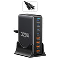 ESSAGER 320W GaN 4 USB + 4 Type-C Ports Desktop Charger