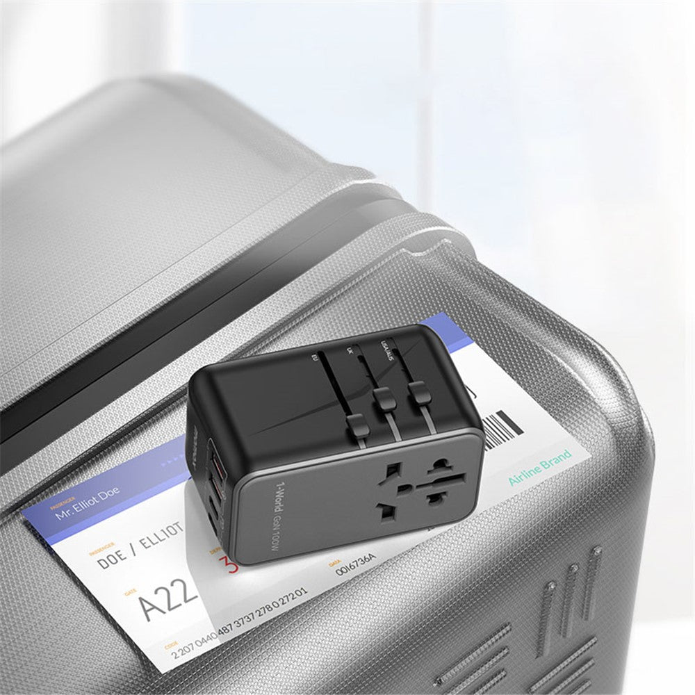MOMAX 1-World GaN PD 100W Fast Charger 4-Port + AC Power Adapter Travel Charger Block