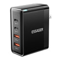 ESSAGER ES-CD37 100W Quick Charger Adapter 2 USB-C + 2 USB-A Multi-Port Charging Station