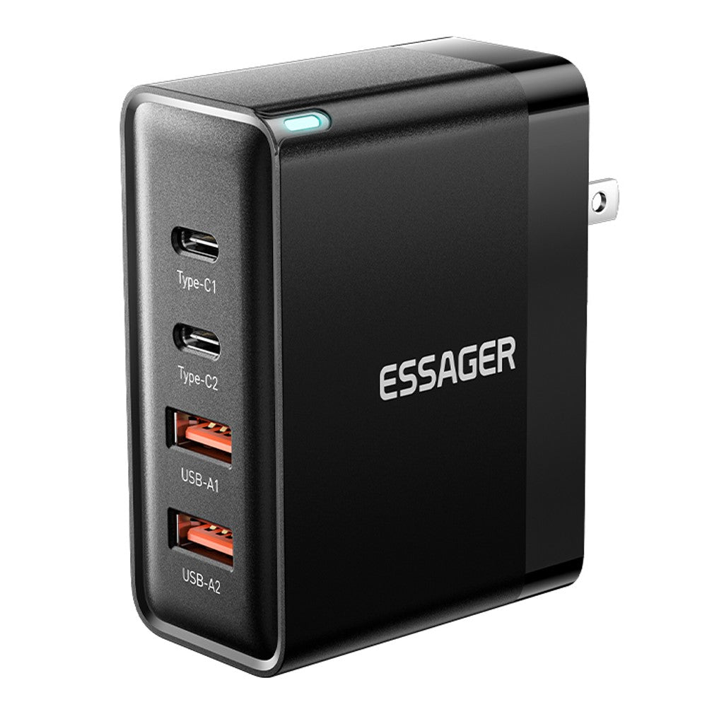 ESSAGER ES-CD37 100W Quick Charger Adapter 2 USB-C + 2 USB-A Multi-Port Charging Station