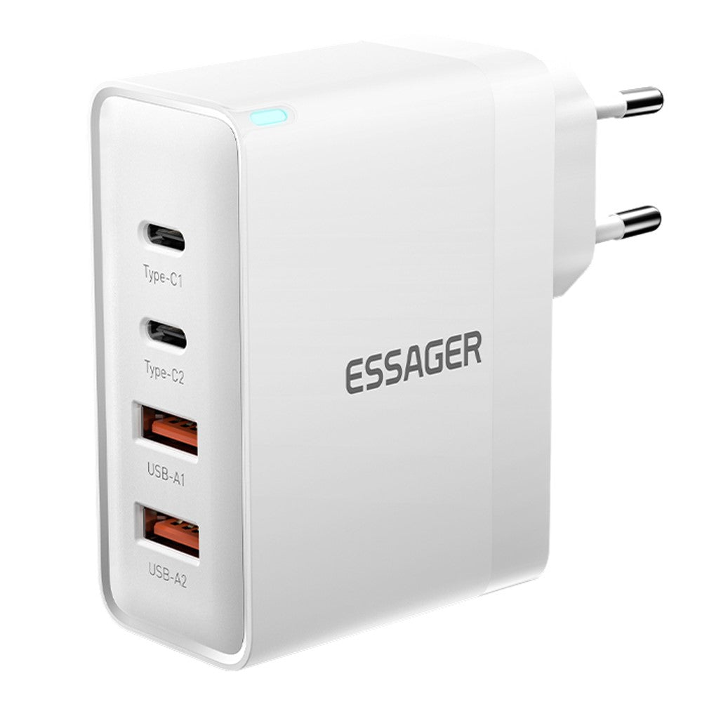 ESSAGER ES-CD37 100W Quick Charger Adapter 2 USB-C + 2 USB-A Multi-Port Charging Station