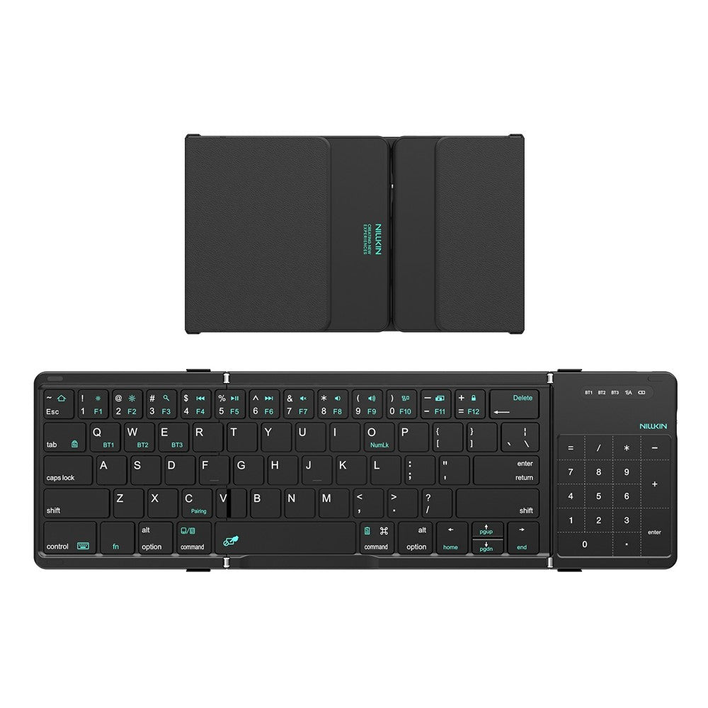 NILLKIN Cube Pocket Keyboard Foldable Travel Keyboard with Touchpad & Number Pad for iPad Laptop PC