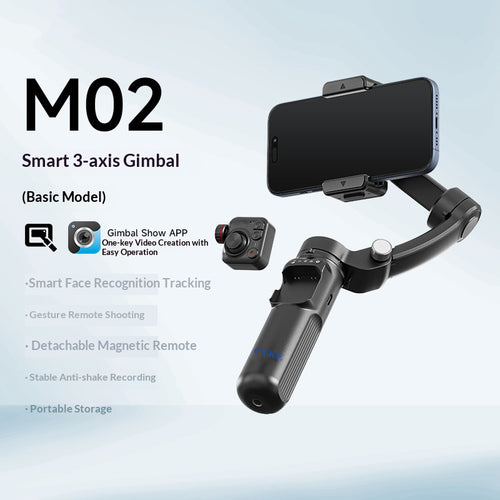 CYKE M02 Smart Tracking 3-Axis Gimbal Stabilizer Selfie Stick Anti-Shake Tripod Stand with Bluetooth-compatible Remote
