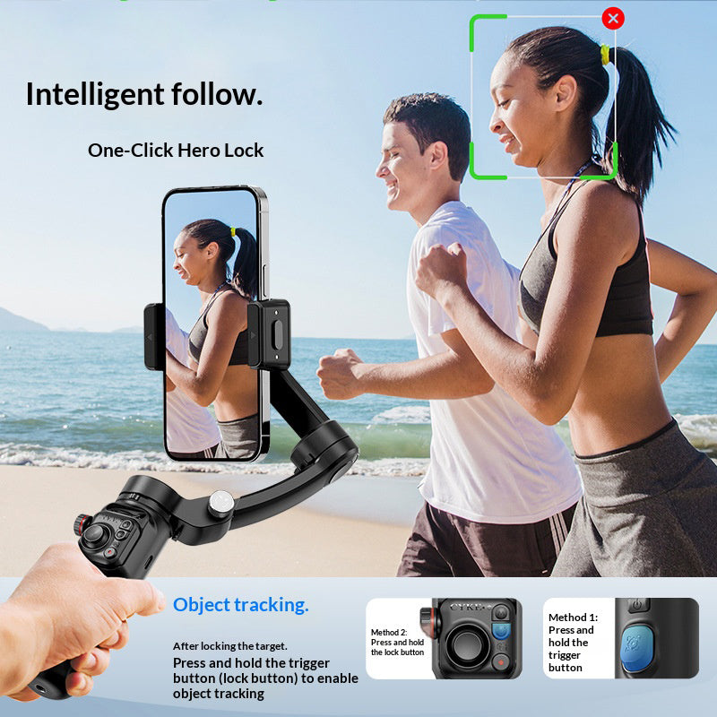 CYKE M02 Smart Tracking 3-Axis Gimbal Stabilizer Selfie Stick Anti-Shake Tripod Stand with Bluetooth-compatible Remote