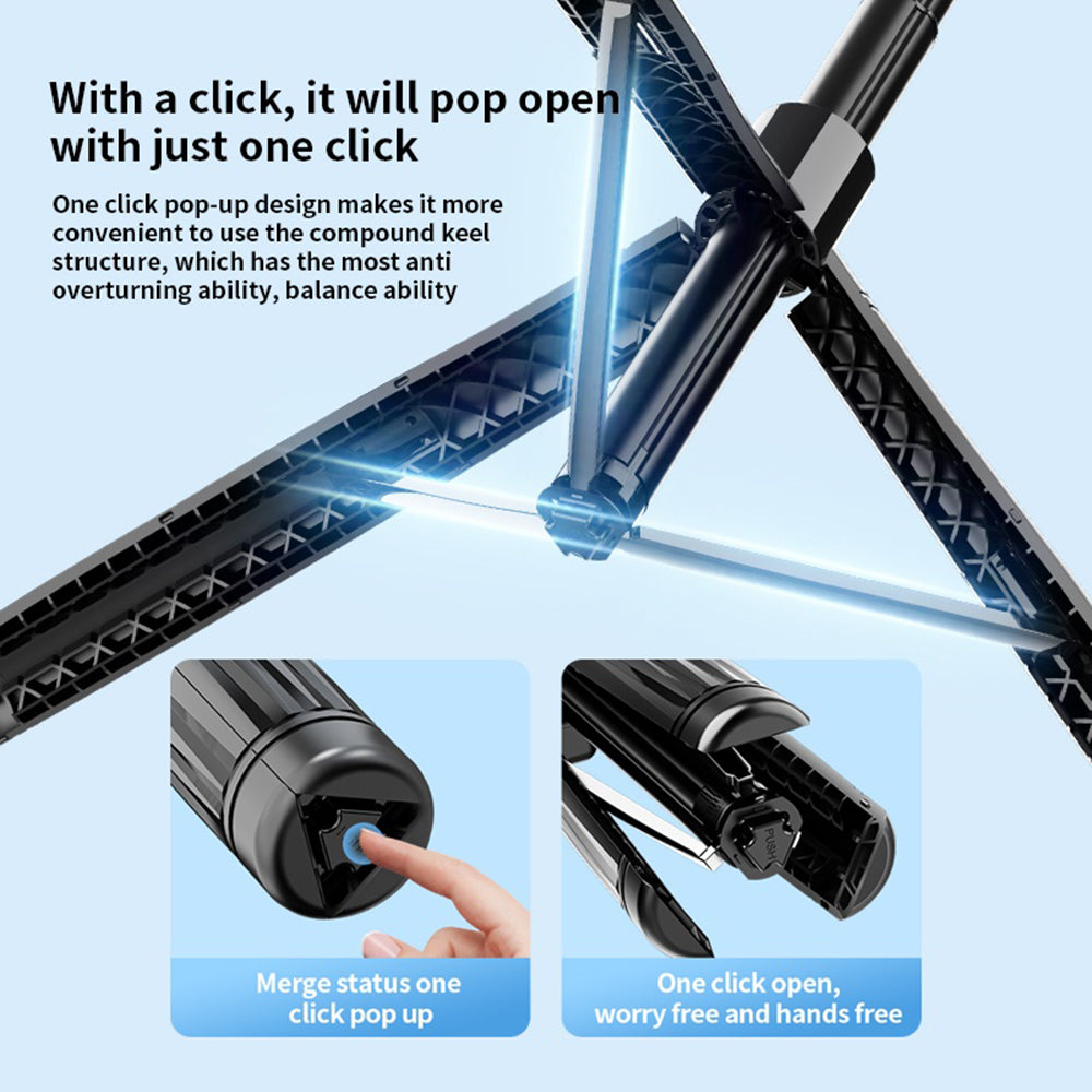 F01 AI Smart Face Tracking Gimbal Selfie Stick 192cm Telescopic Tripod Stand for Live Streaming