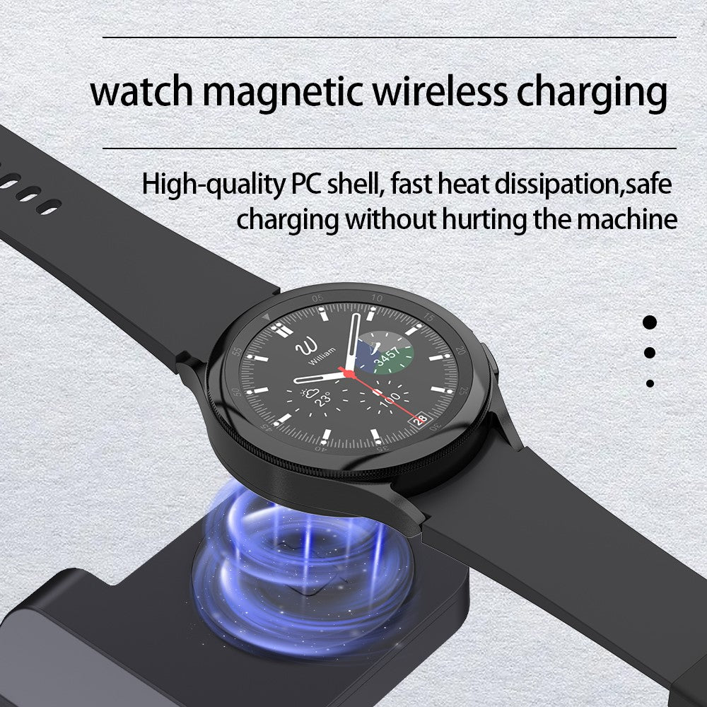 B-20A 3 in 1 Wireless Charger for Samsung Watch 3 / 4 / 5 / 6 / 7 /  Phone / Earphones Wireless Charging Stand