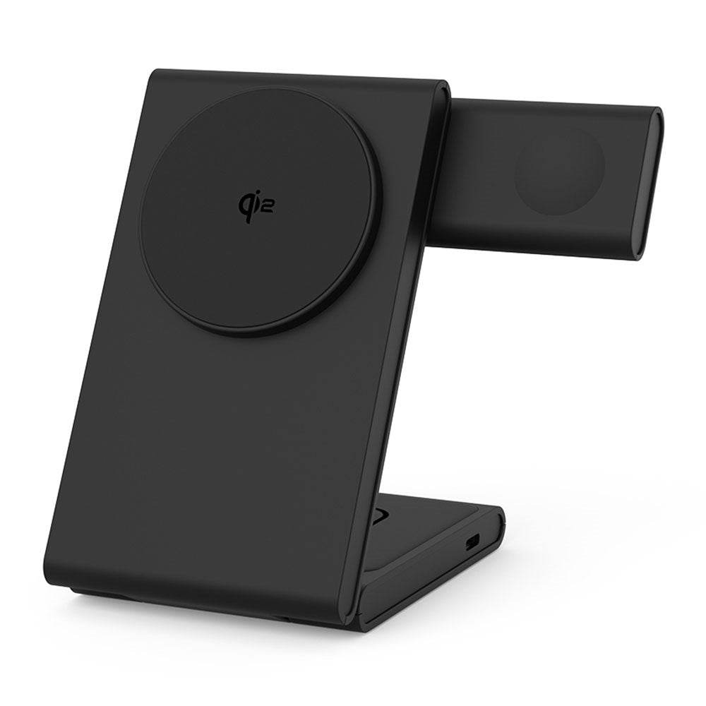 M5 Qi2 Certified Magnetic Wireless Charger 3-in-1 Foldable Charging Station for iPhone AirPods Apple Watch (CE / FCC / ROHS UKCA Certificate)