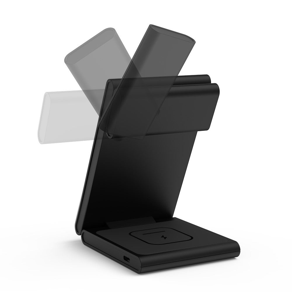 M5 Qi2 Certified Magnetic Wireless Charger 3-in-1 Foldable Charging Station for iPhone AirPods Apple Watch (CE / FCC / ROHS UKCA Certificate)