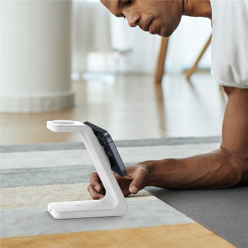 M3 3-in-1 Magnetic Wireless Charger for iPhone Apple Watch AirPods Charging Dock (QI2 / QI / CE / FCC / ROHS / UKCA Certified)