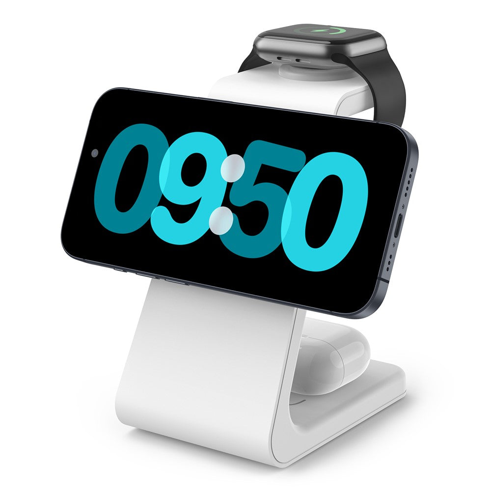 M3 3-in-1 Magnetic Wireless Charger for iPhone Apple Watch AirPods Charging Dock (QI2 / QI / CE / FCC / ROHS / UKCA Certified)