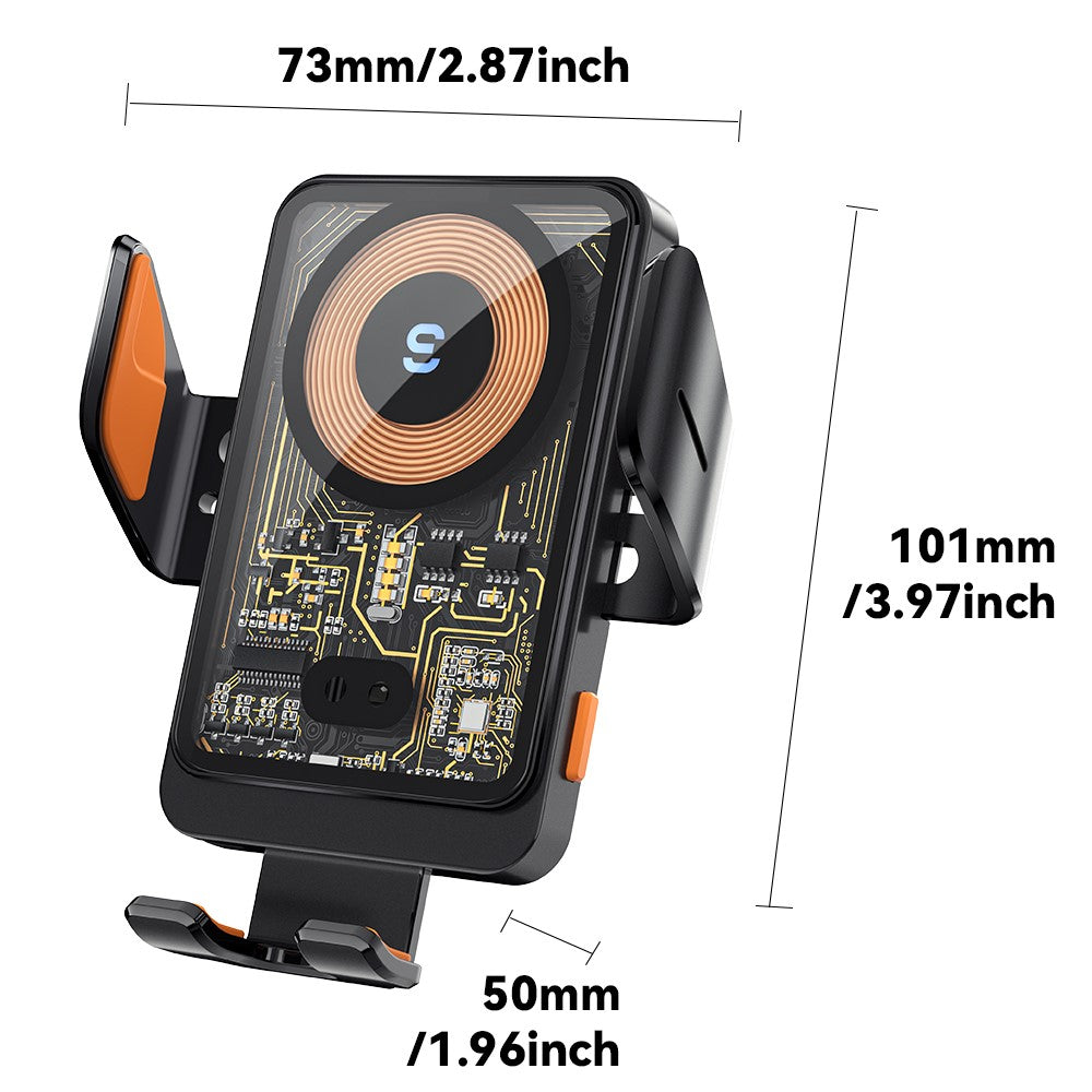 ESSAGER T11 Wireless Charger Smart Car Charger Phone Holder 360 Degree Rotating Air Vent Charger Mount